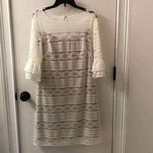 J Howard White Lace Dress Size 10